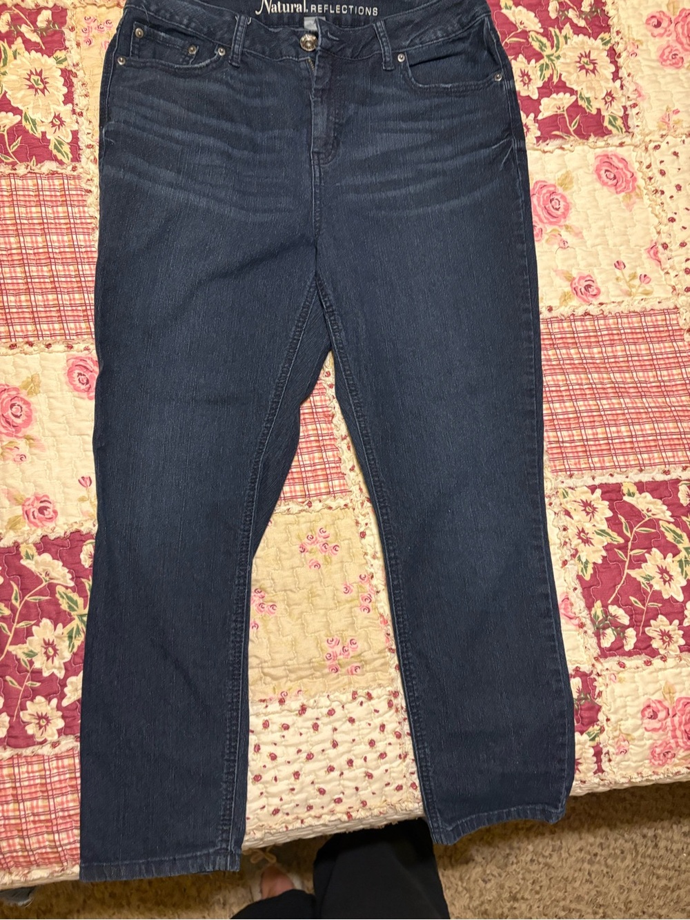 Natural Reflections Women's Dark Indigo Straight-Leg Jeans